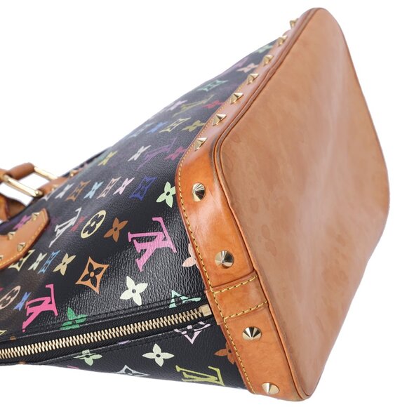 Louis Vuitton x Murakami Alma Monogram Multicolor Handbag Black - Picture 7 of 8